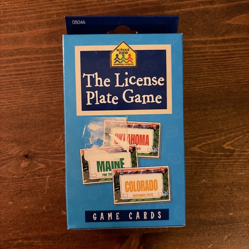NIB! School Zone License Plate Game Pocket Flash‎ Cards Home School Homeschool